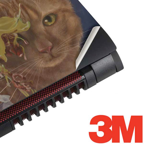 Tabby Cat with Flowers by Nene Thomas Dell Inspiron Skin